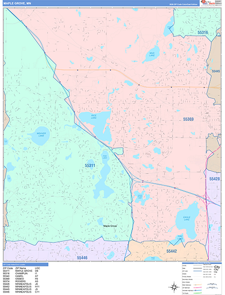 Zip Code Maple Grove, MN Zip Code Map